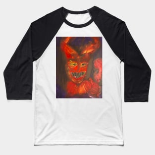 Devil on the Phone Baseball T-Shirt